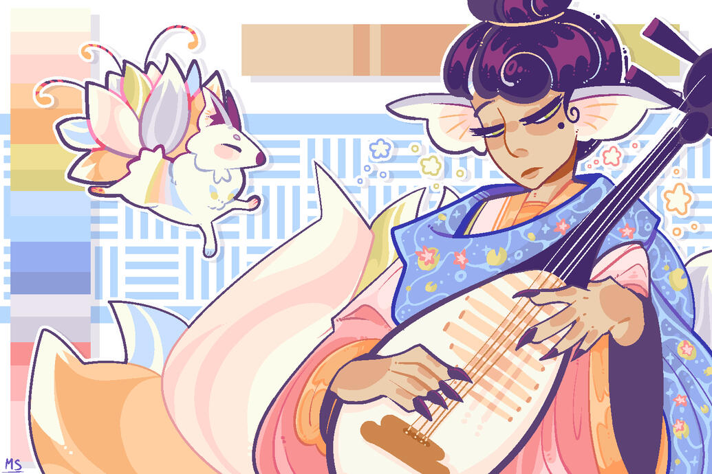 Pipa Playing Hulijing