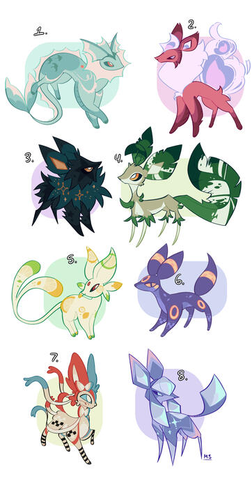 Eevee Evolution Fan designs