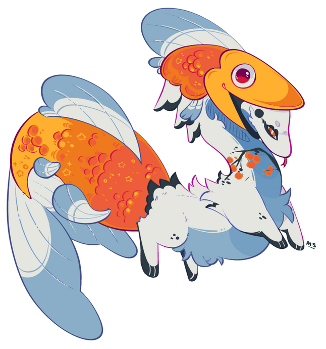 Orange Fish Dragon